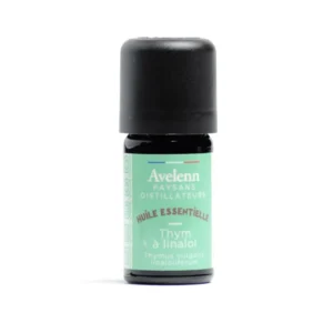 Flacon d'huile essentielle de thym à linalol bio de la marque AVELENN
