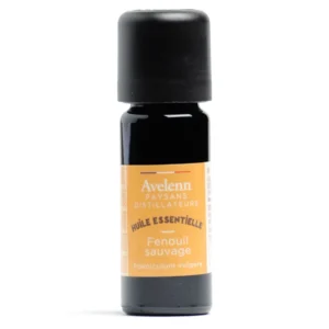 Flacon de 10 ml d'huile essentielle de fenouil sauvage bio de la marque AVELENN