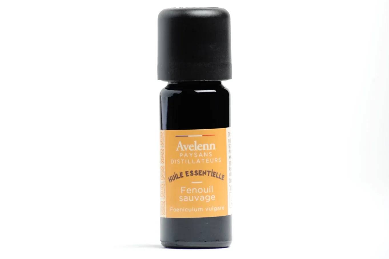 Flacon de 10 ml d'huile essentielle de fenouil sauvage bio de la marque AVELENN