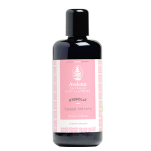 Flacon de 200 ml d'hydrolat de sauge sclarée bio de la marque AVELENN