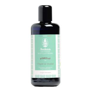 Flacon de 200 ml d'hydrolat de thym à linalol bio de la marque AVELENN